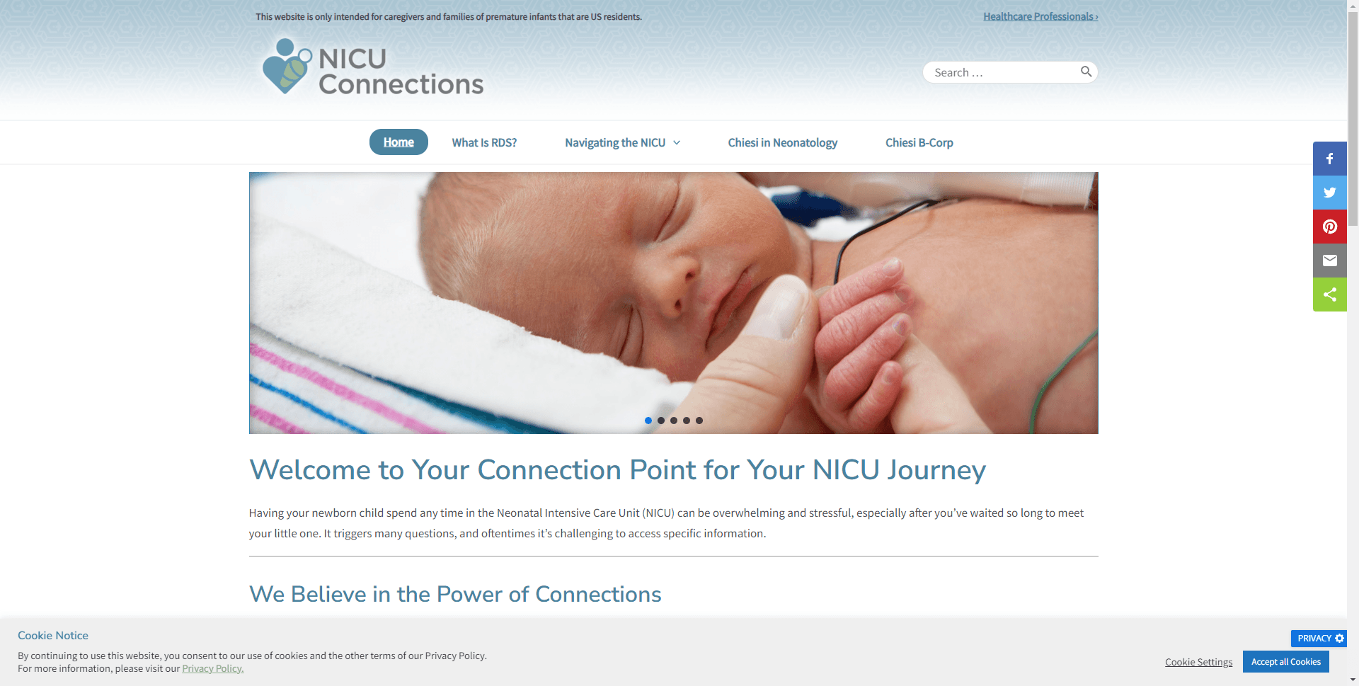 NICU Connections Website Thumbnail